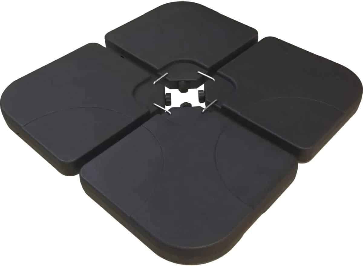vulbare parasolvoet set met 4 tegels voor parasols tot 3×3