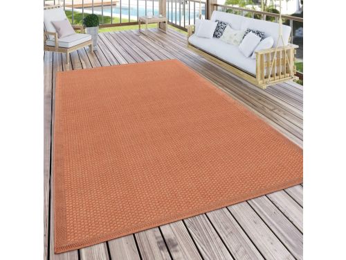 Waterbestendig Buitenkleed Platte Weefsel 140x200cm Modern Rood