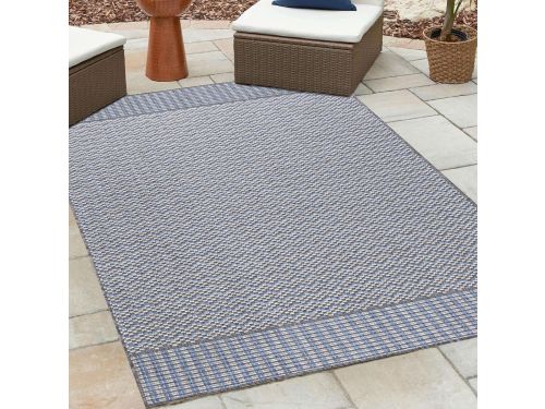 Waterdicht Buitenkleed 160x230 cm Strepen Grijs - Sijzenlook - Wasbaar