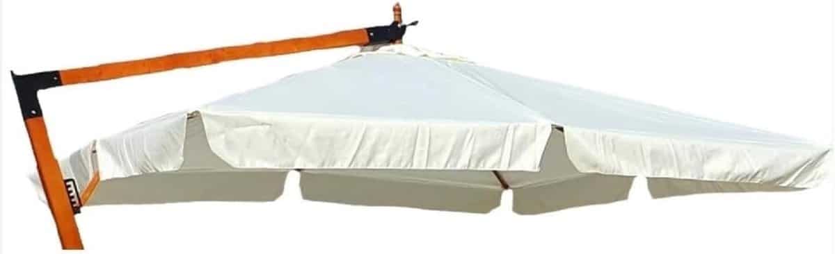 waterdicht reserve parasoldoek 3x4m zwaar polyester ecru voor zweefparasol