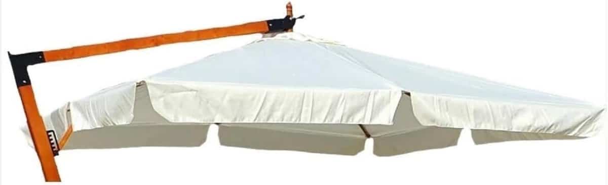 waterdicht reserve parasoldoek 3x4m zwaar polyester ecru voor zweefparasol