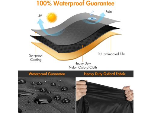 Waterdichte Bescherming Voor Tuinmeubelen - Zwart - 2 Stuks (80cm