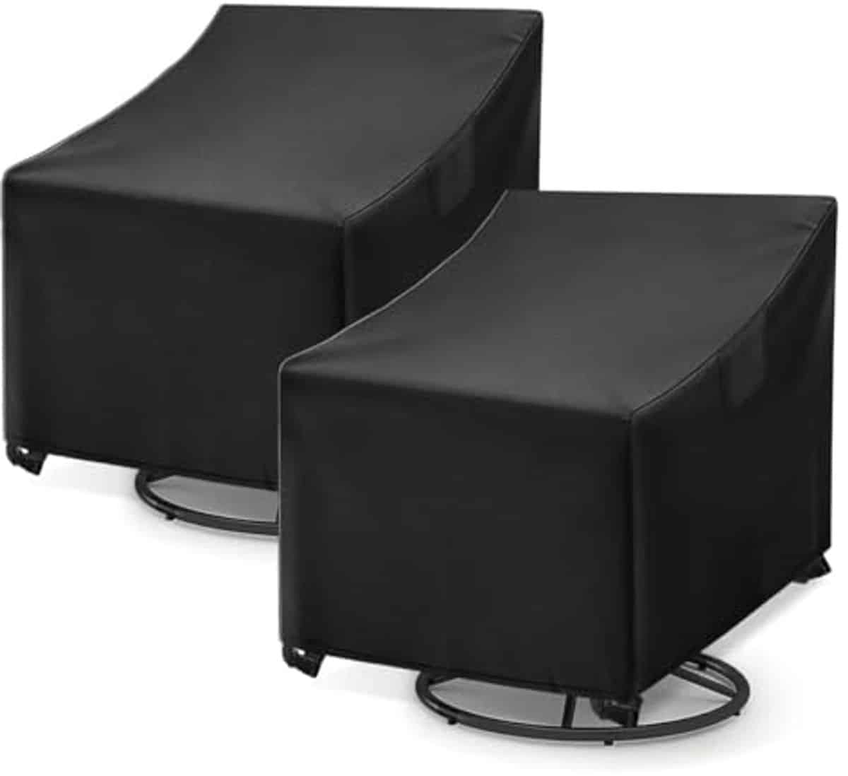 waterdichte bescherming voor tuinmeubelen zwart 2 stuks (80cm