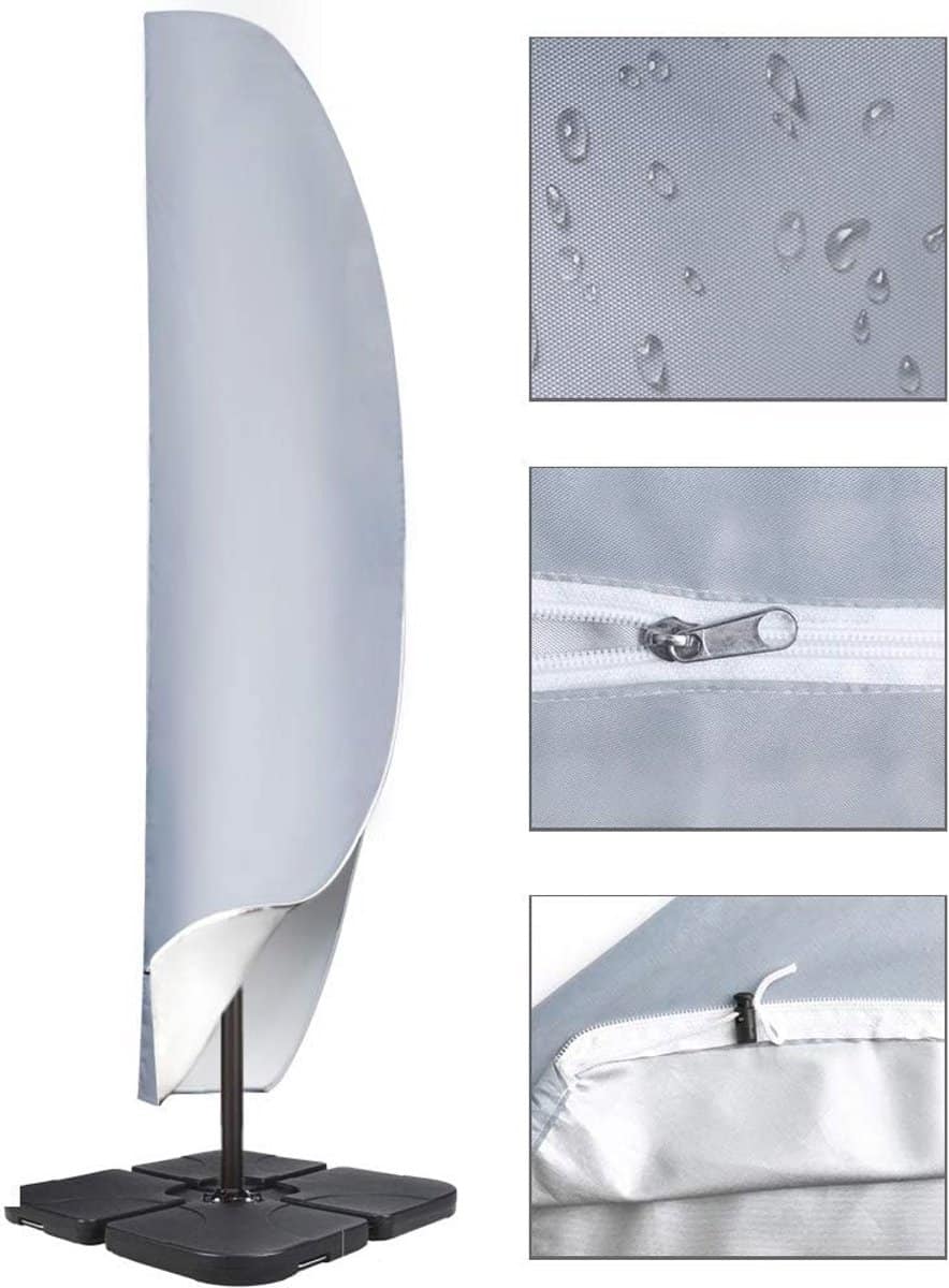 waterdichte cantilever parasolhoes voor terras bescherming voor 2