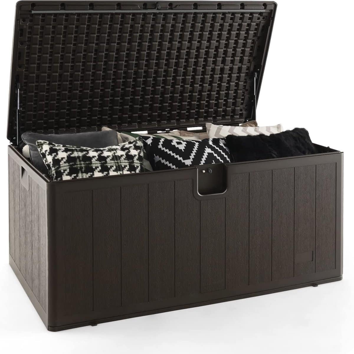 waterdichte opbergbox voor buiten 492 liter, xxl, bruin