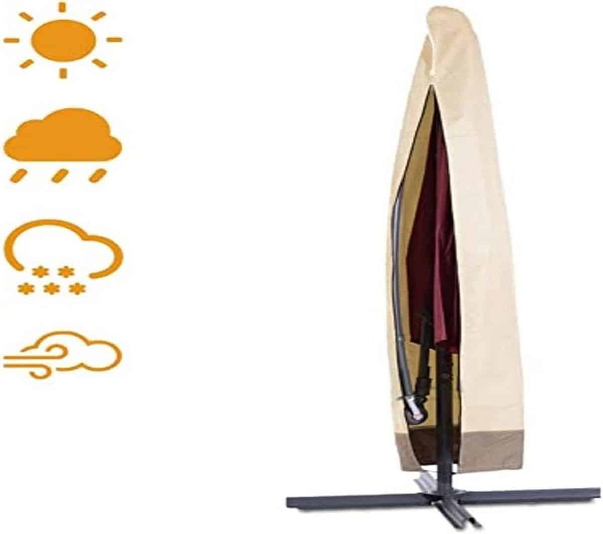 waterdichte parasolhoes 200x60x55 cm uv bescherming en duurzame buitenhoes