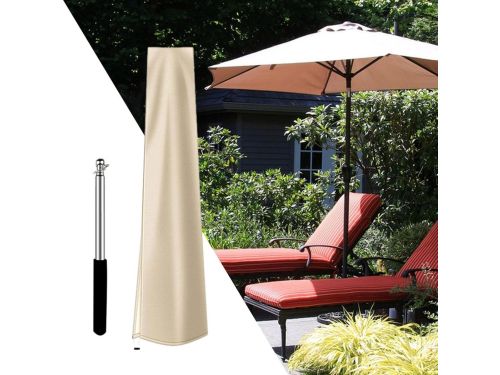 Waterdichte Parasolhoes Beige 240 cm voor Tuin en Terras