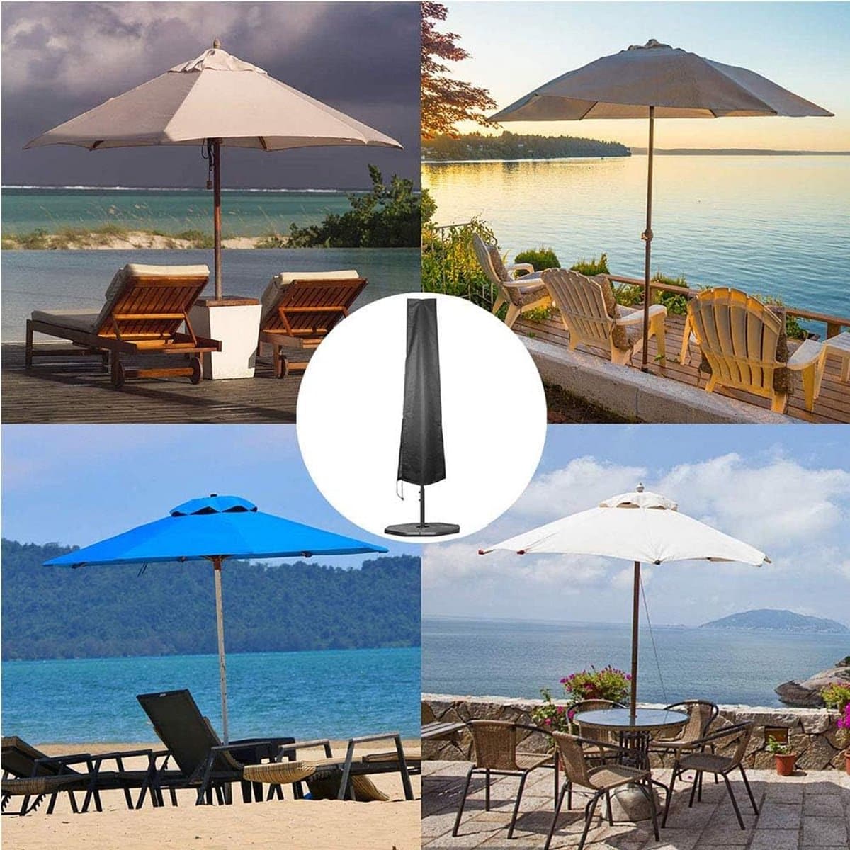 waterdichte parasolhoes extra groot & scheurbestendig uv &