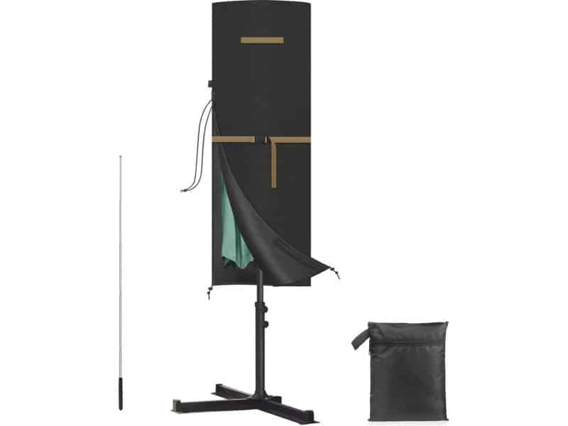 Waterdichte Parasolhoes met Ritssluiting en Telescopische Stang - Dubbele Bescherming