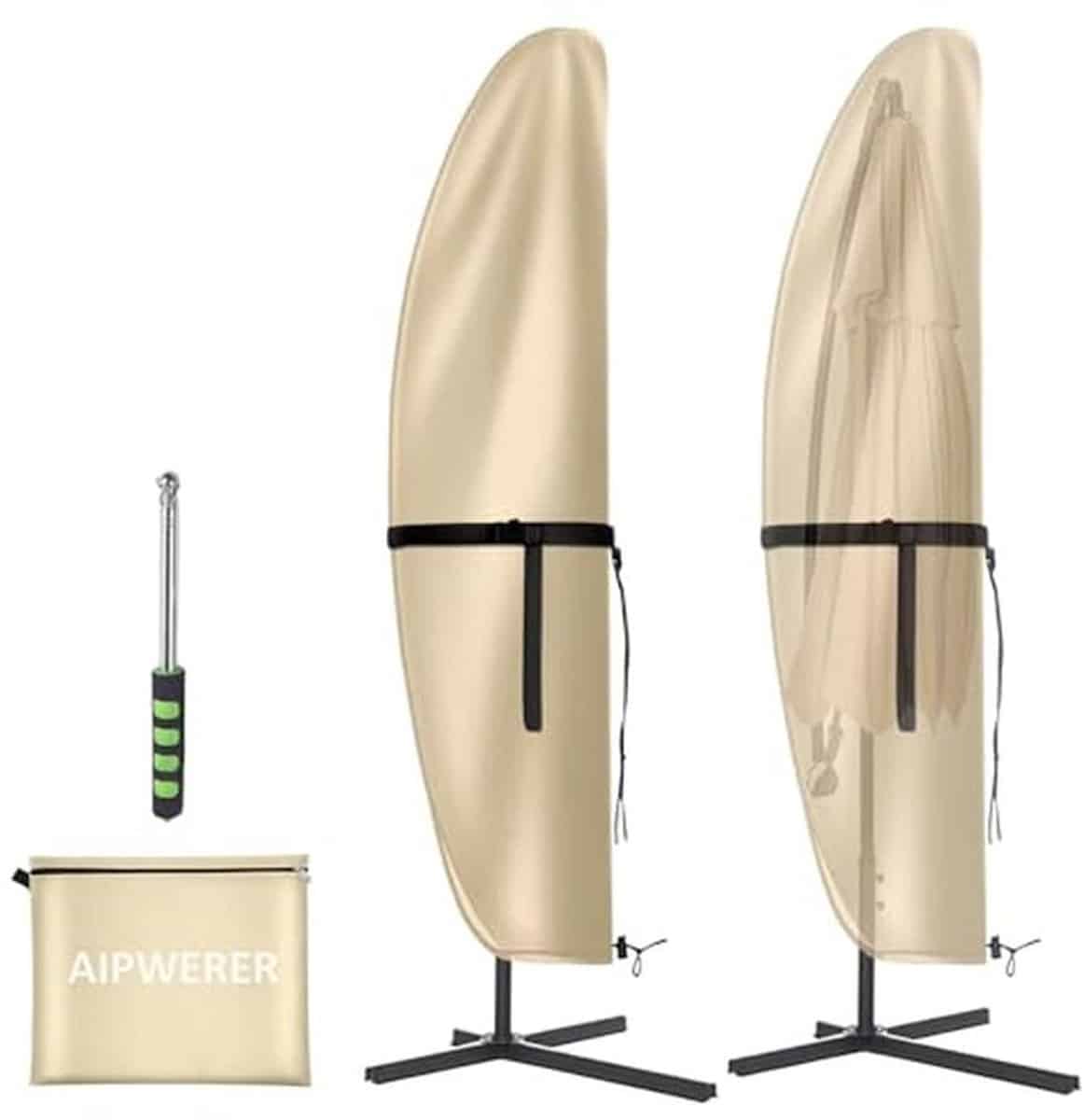 waterdichte parasolhoes met ritssluiting uv bestendig en ideaal voor