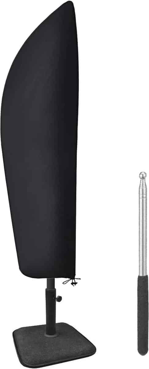 waterdichte parasolhoes met samentrekkingsstang anti uv en scheurbestendig voor extra