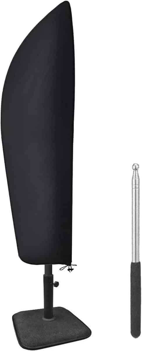 waterdichte parasolhoes met samentrekkingsstang heavy duty uv en windbestendig