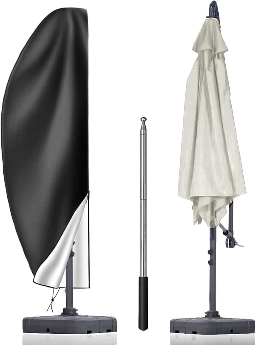 waterdichte parasolhoes met telescopische paal beschermhoezen voor 9