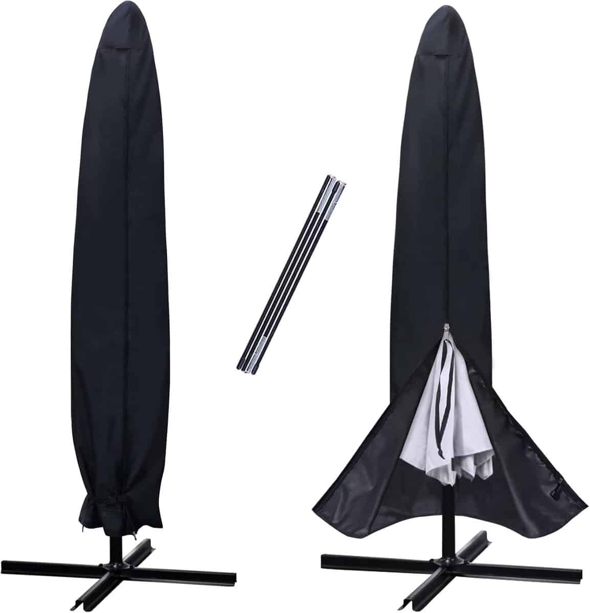 waterdichte parasolhoes voor 3 tot 3,7 meter terrasparasol