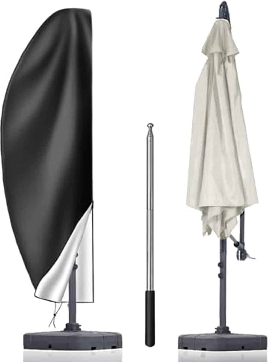 waterdichte parasolhoes voor 9 11ft parasol verstelbaar met rits en