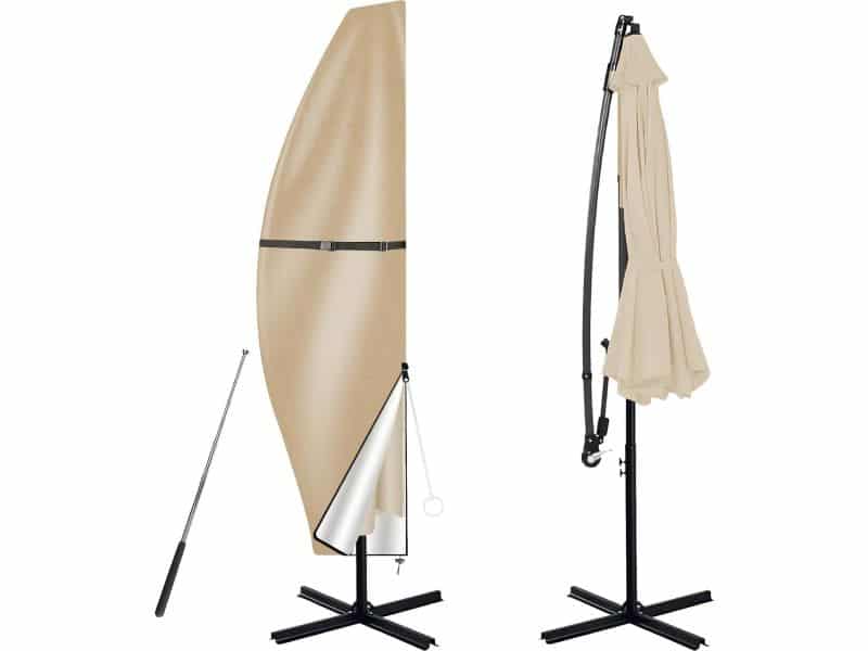 Waterdichte parasolhoes voor 9'-13' offset terrasparasol - Anti-UV Oxford hoes