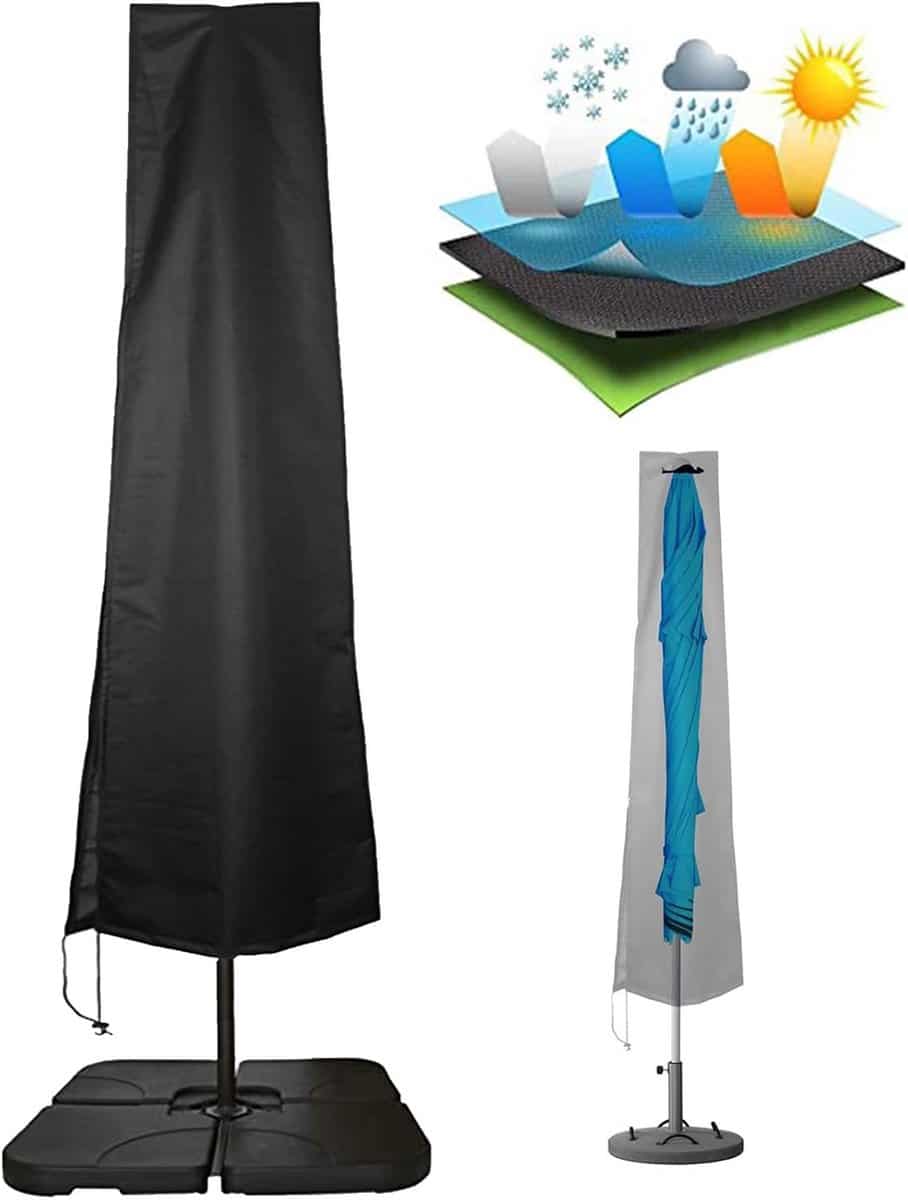 waterdichte parasolhoes voor grote patio en marktparasols (2,1m 3,4m)