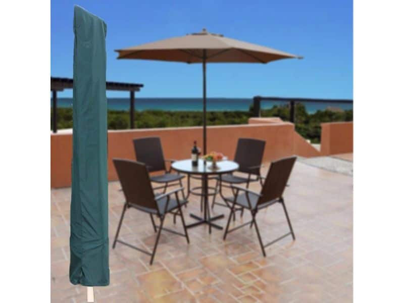 Waterdichte Parasolhoes voor Tuinparasol - Groen - 190x96cm met Trekkoord