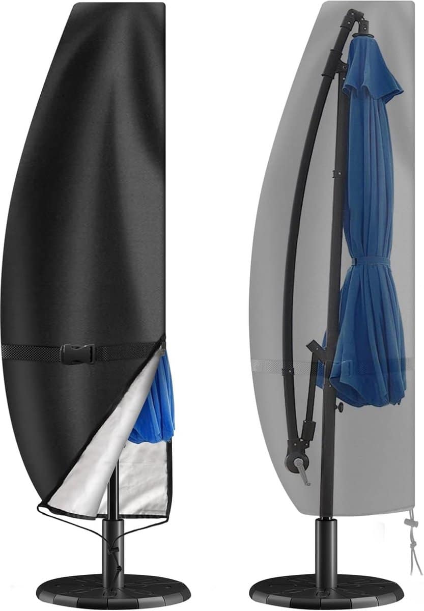 waterdichte parasolhoes vrijstaand 420d oxford tuinparasol beschermhoes met ritssluiting