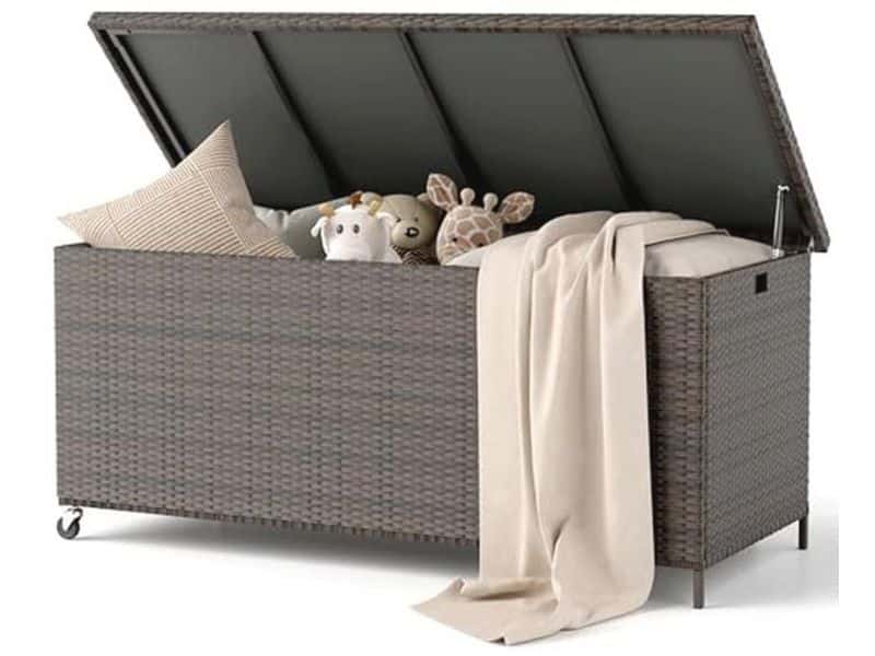 Waterdichte Tuinbox 480 Liter - Opbergdoos voor Buiten met Wielen