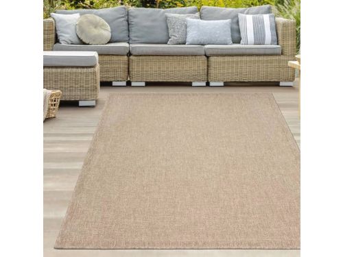 Weerbestendig buitenkleed in sisal-look - Beige/Naturel - 140 x 200