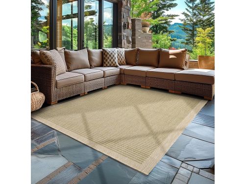 Weerbestendig Buitenkleed Sissel-Look Vlakgeweven Groen 80x250 cm voor Terras en