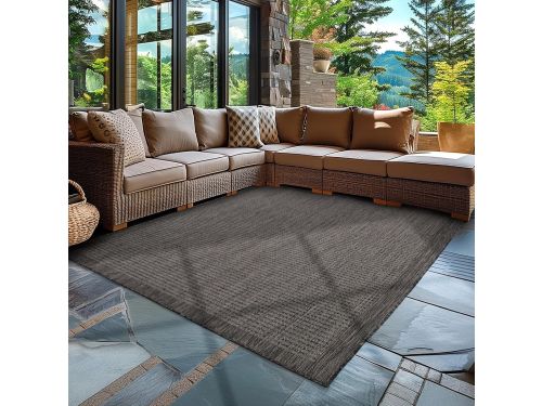 Weerbestendig Buitenkleed Zwart (200x290 cm) - Geschikt voor Terras