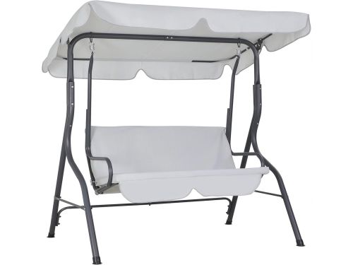 Weerbestendige 2-zits schommelbank voor tuin en terras - Lichtgrijs