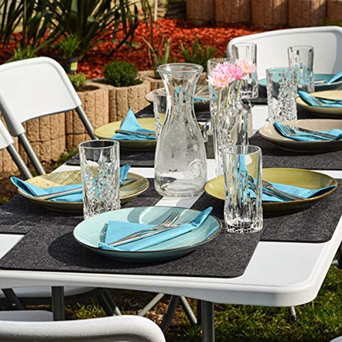 weerbestendige inklapbare tuintafel voor 6 personen 180 x 70