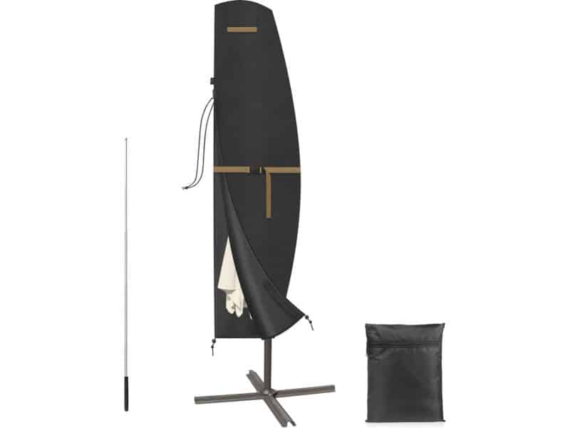 Weerbestendige parasolhoes 3 m - Waterdicht en UV-bestendig met telescoopstang