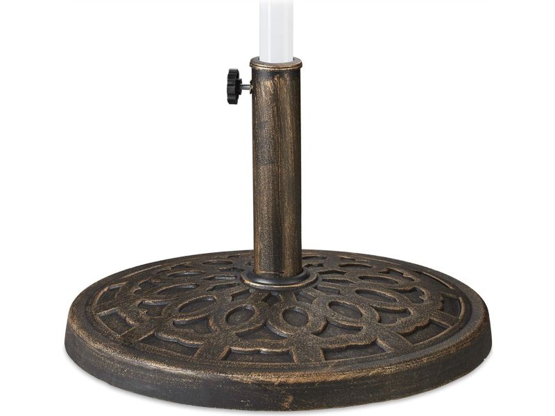 Weerbestendige Parasolvoet voor Tuin en Balkon, Stabiele Gietijzer Look