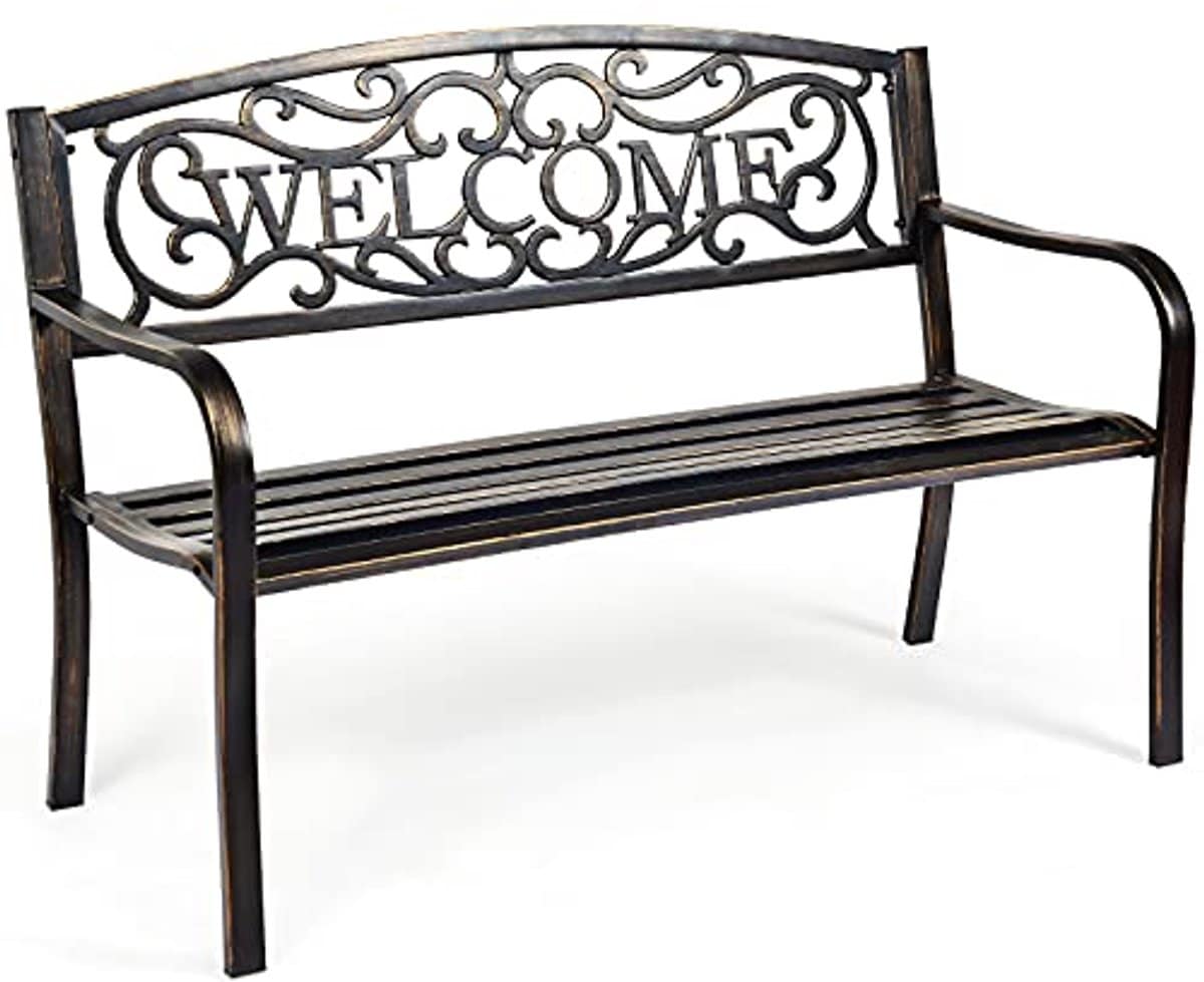 weerbestendige tuinbank voor 2 3 personen gietijzeren parkbank met rugleuning