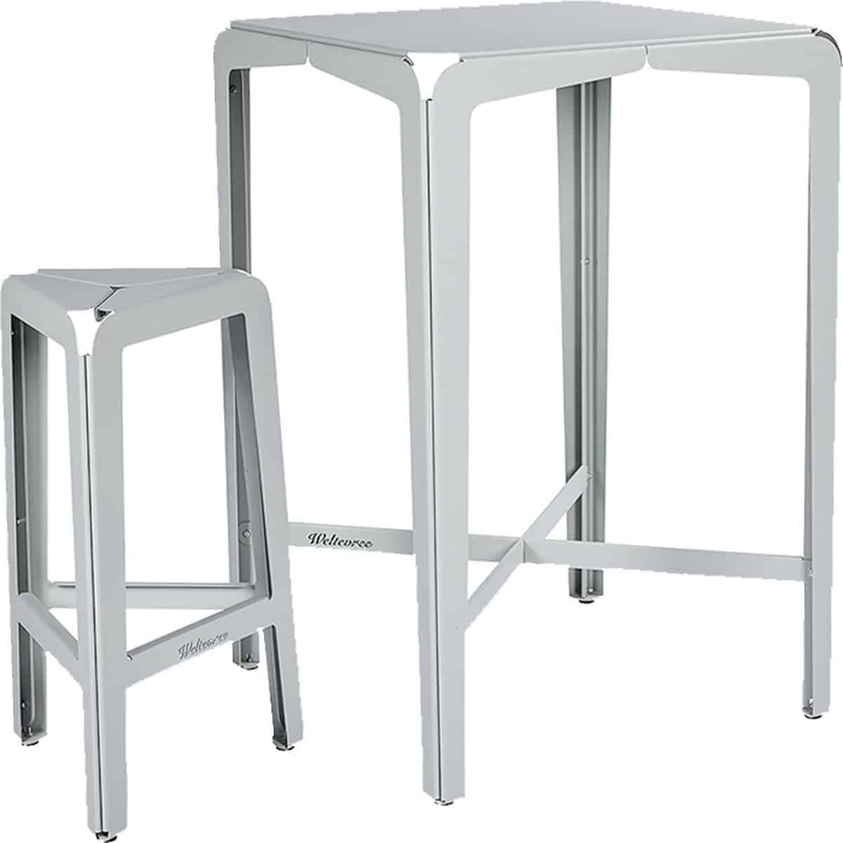 weltevree | bended table high | hoge stalen bar tafel