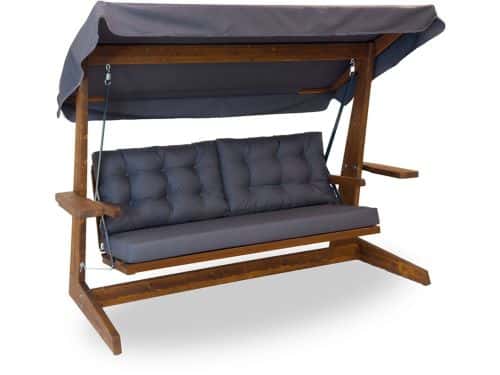 Westmann Viva 2400 Houten 3-zits Hollywood Schommelbank - Grijs