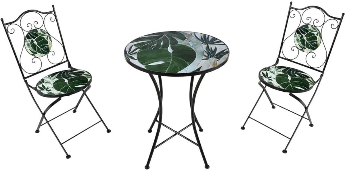 white label® balkonset twee personen stoelen en tafel donkegroen