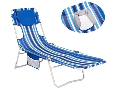 White-Label® Zonnebed Opvouwbaar - Ligbed Tuin - Relax Ligstoel Buiten