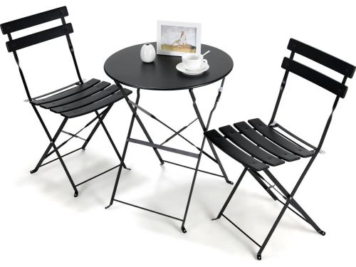 Whoopr® - Bistroset 2 Persoons - Tuintafel Rond - Opvouwbaar