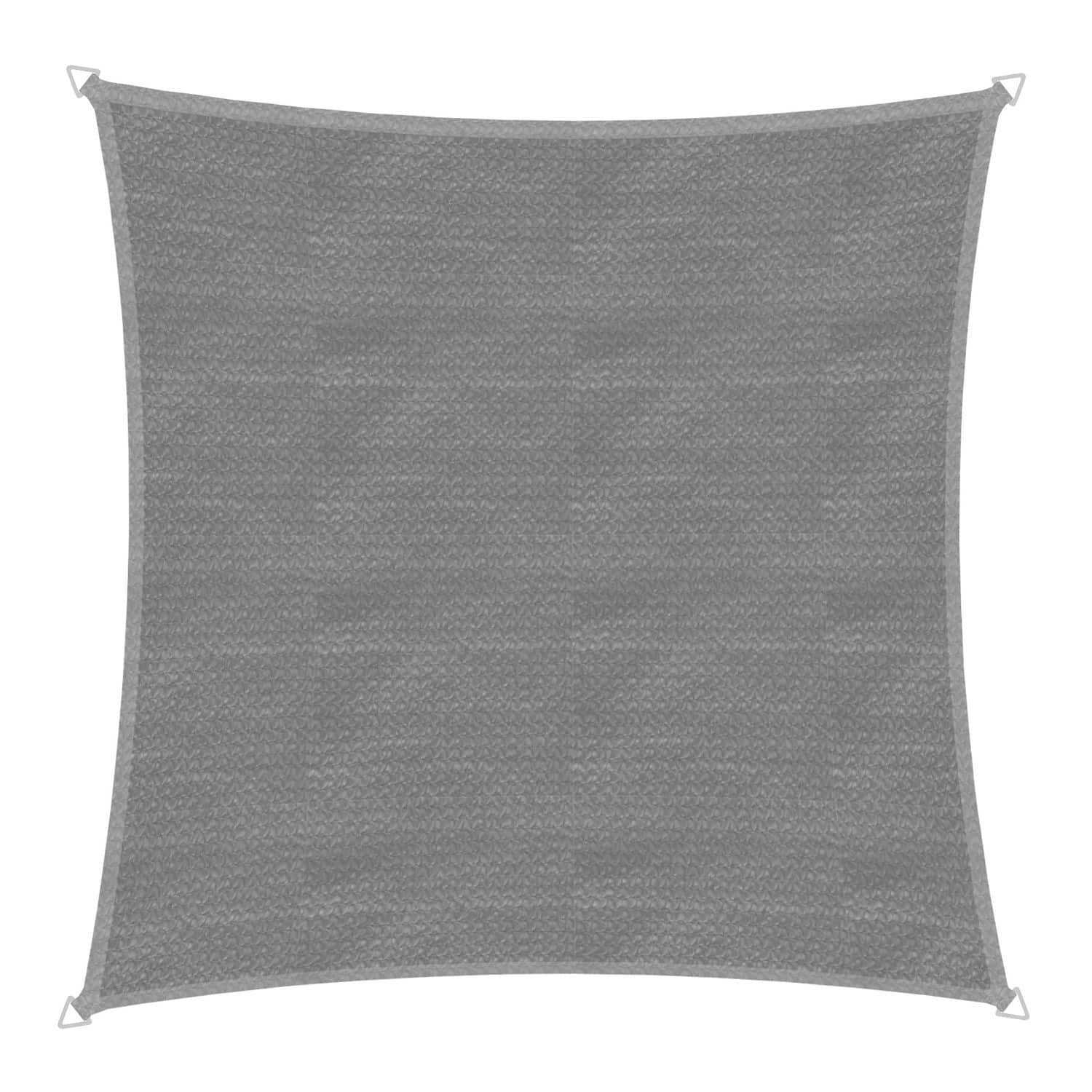 windhager schaduwdoek capri vierkant grijs 4x4m