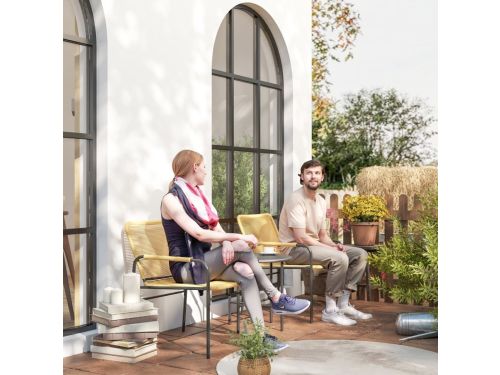 Wishdor - 3-Delige Rotan Bistroset - 2 Tuinstoelen En Ronde