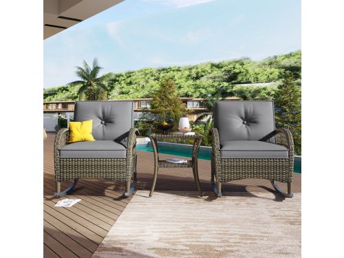 Wishdor - Balkonset - Schommelstoelen Met Tafel - Modern