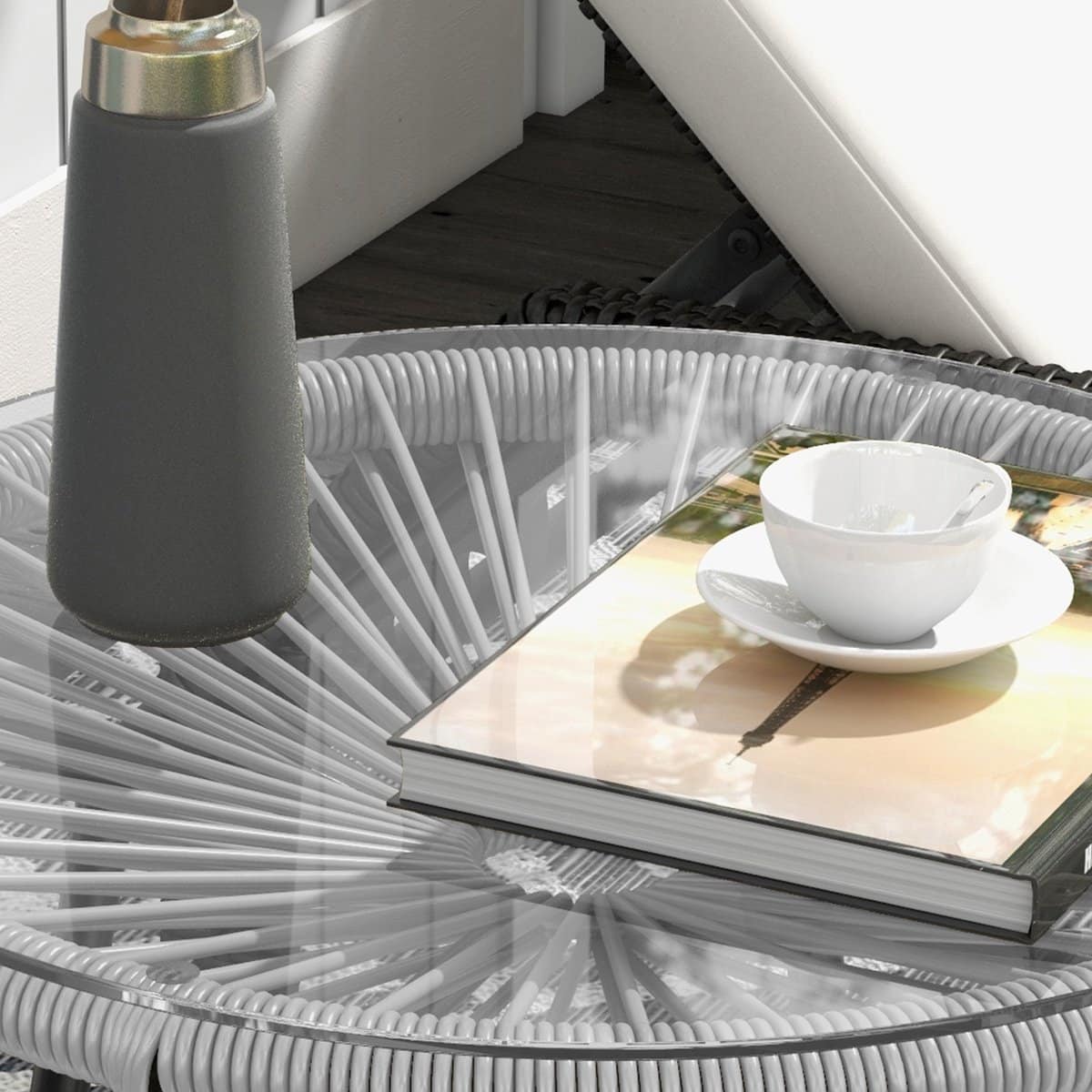 wishdor bijzettafel gehard glas boho voor