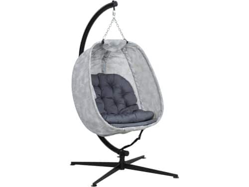 Wishdor Hangstoel Met Standaard - Opvouwbare Eivormige Zitting - Met