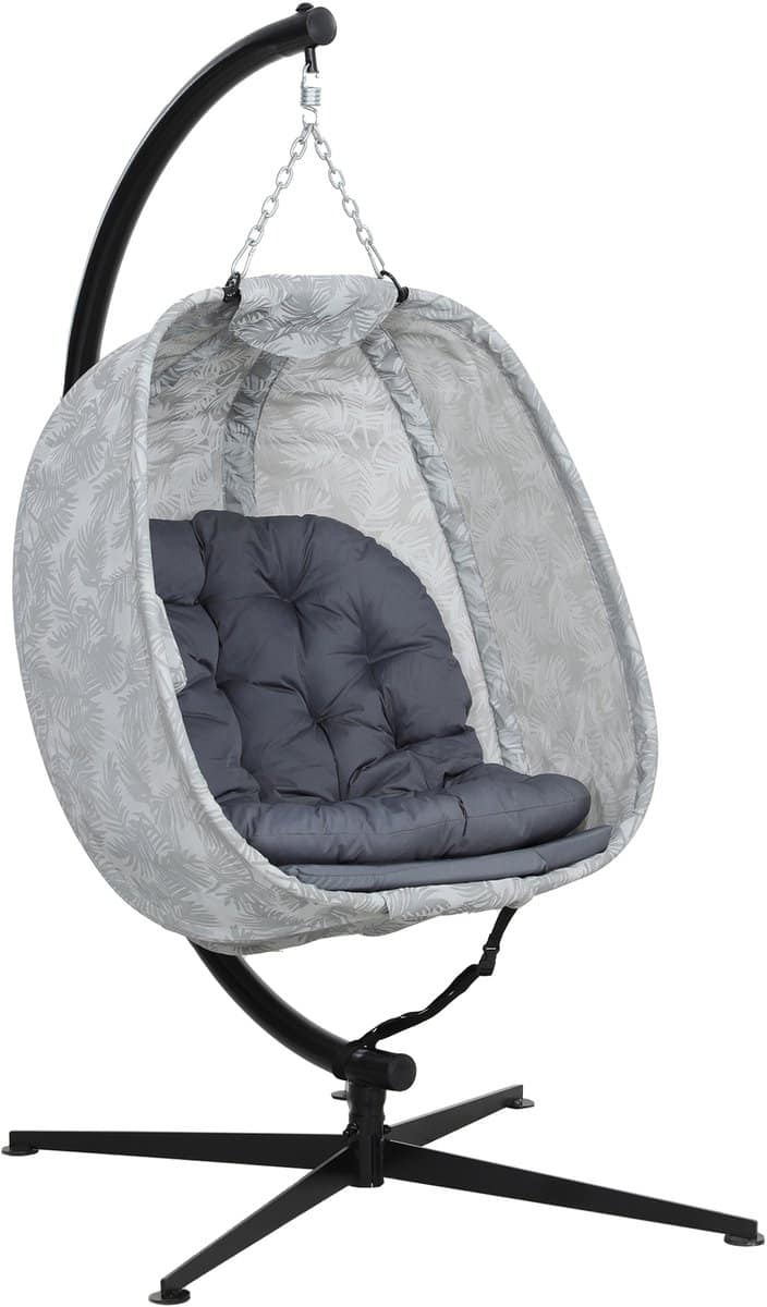 wishdor hangstoel met standaard opvouwbare eivormige zitting met