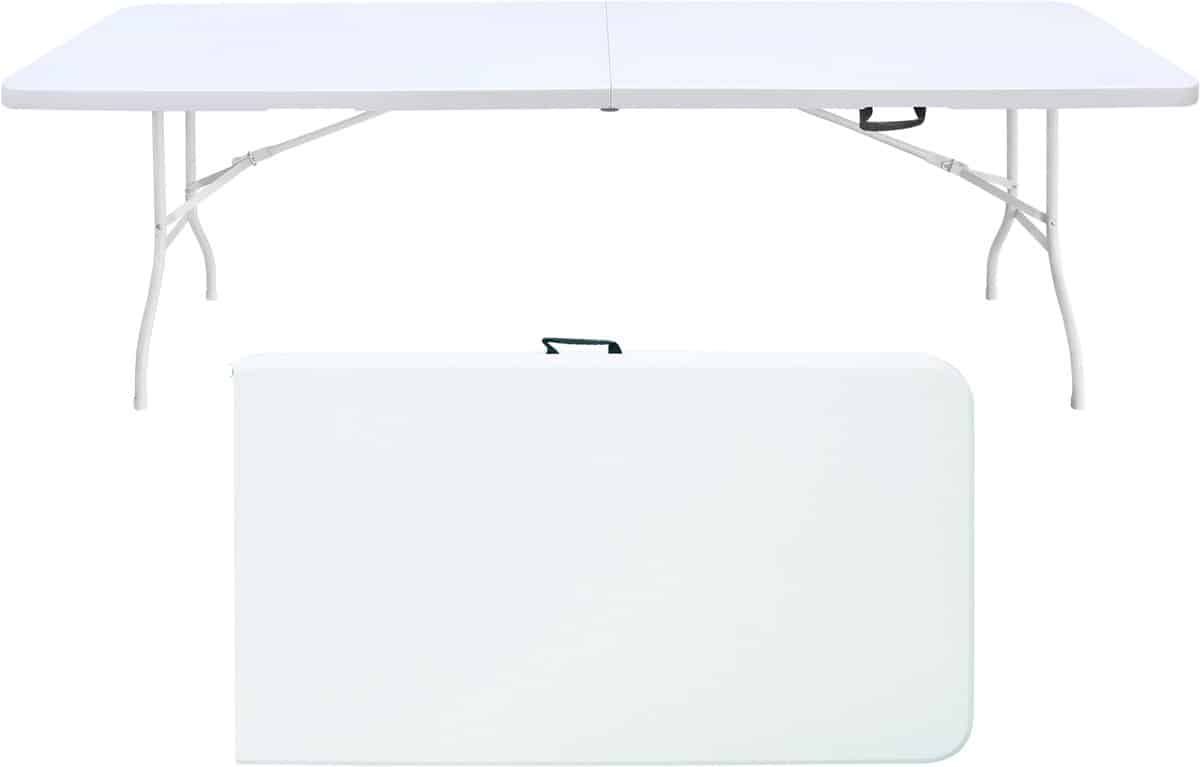 wishdor klaptafel inklapbaar met handgreep binnen en