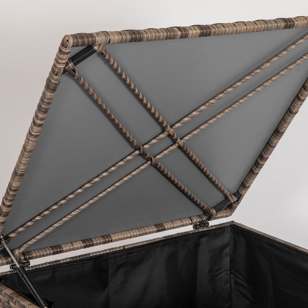 wishdor tuinbox met deksel en pneumatische hefondersteuning