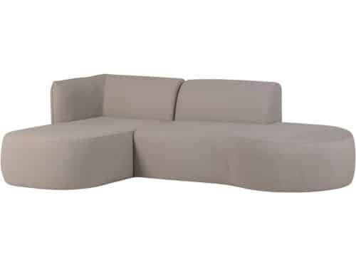 WOOOD Chios Loungeset Tuin - Aluminium - Naturel - 71x258x168