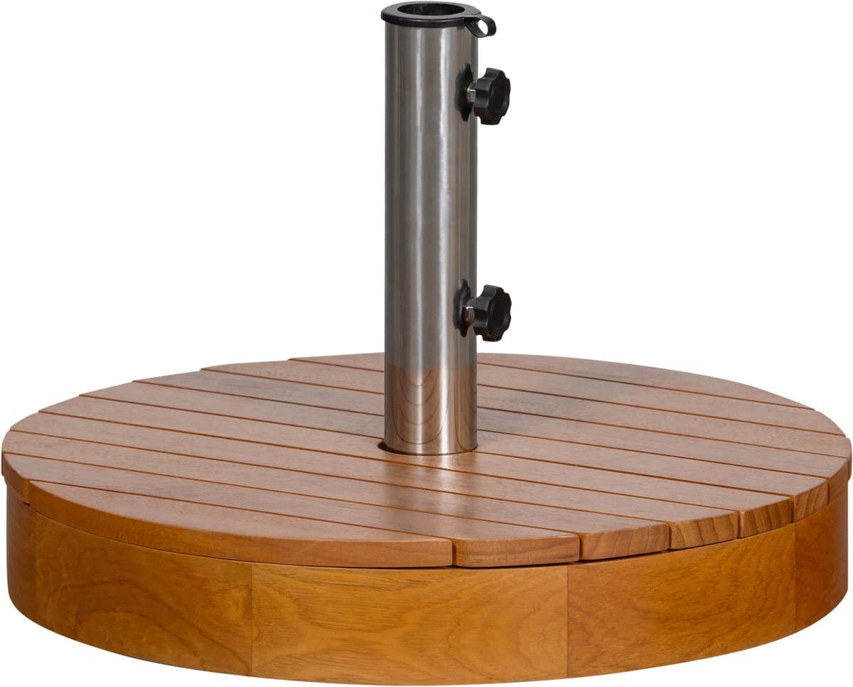 woood monica parasolvoet hout naturel 37xØ49 cm