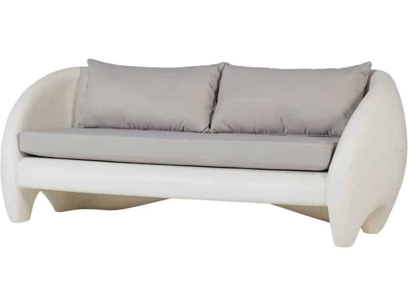 WOOOD Viale Bank 2-Zits - Polymeer - Naturel - 83x222x88