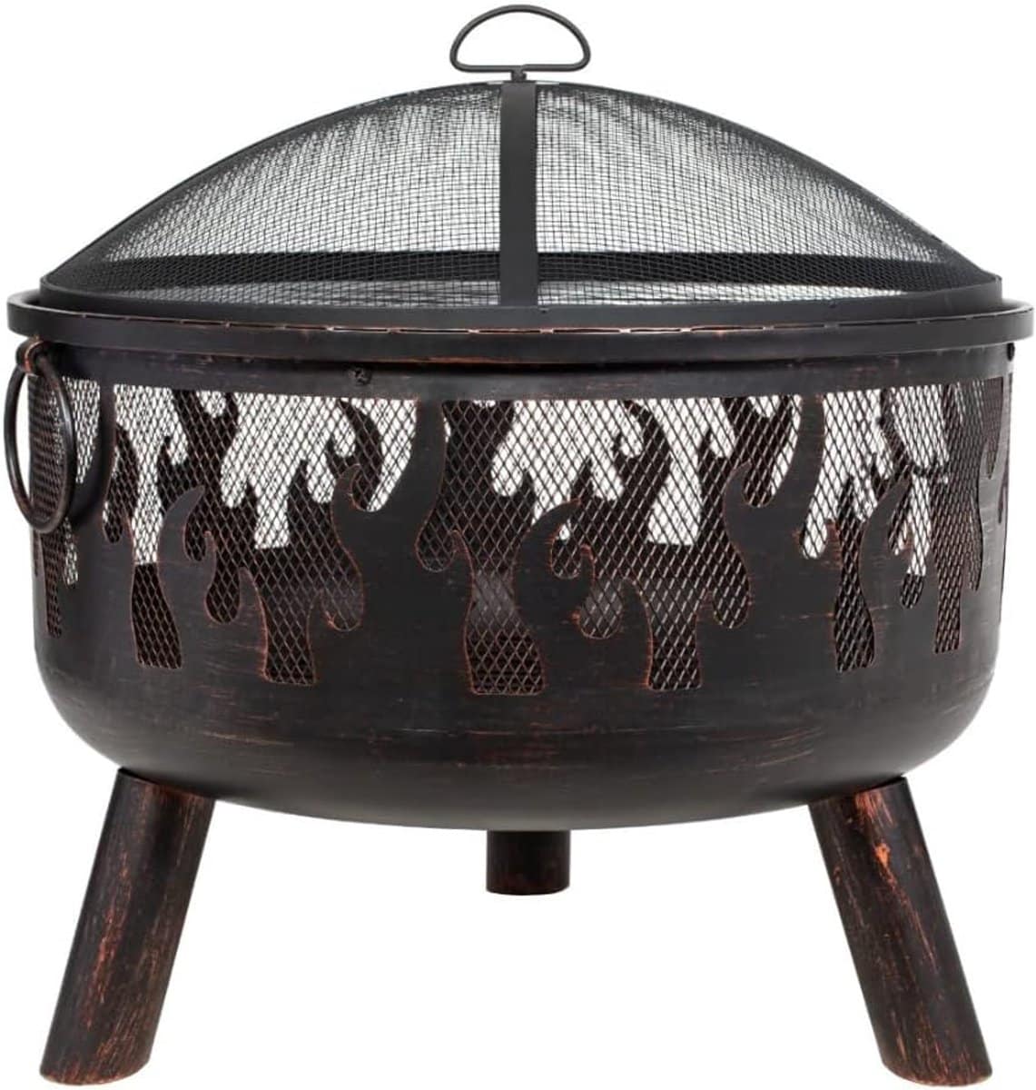 xl stalen vuurplaats met grill terrasverwarming en houtverbranding