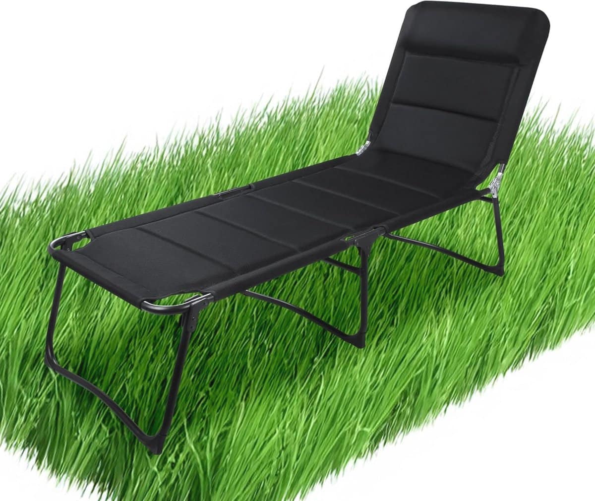 xxl ligbed opvouwbare tuinbank met 3d mesh en sneldrogend